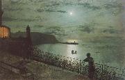 Atkinson Grimshaw Scarborough from Seats near the Grand Hotel oil